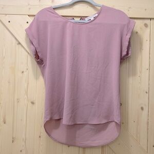 Olive & Oak Dusty Pink High Low Dress Top w/ Back Zipper